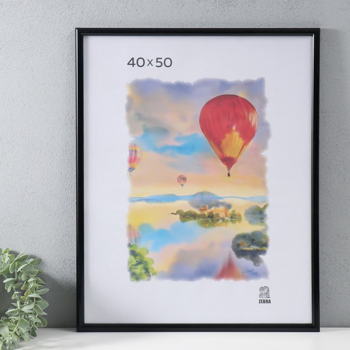 

Фоторамка пластик 40х50см черный (пластиковый экран)