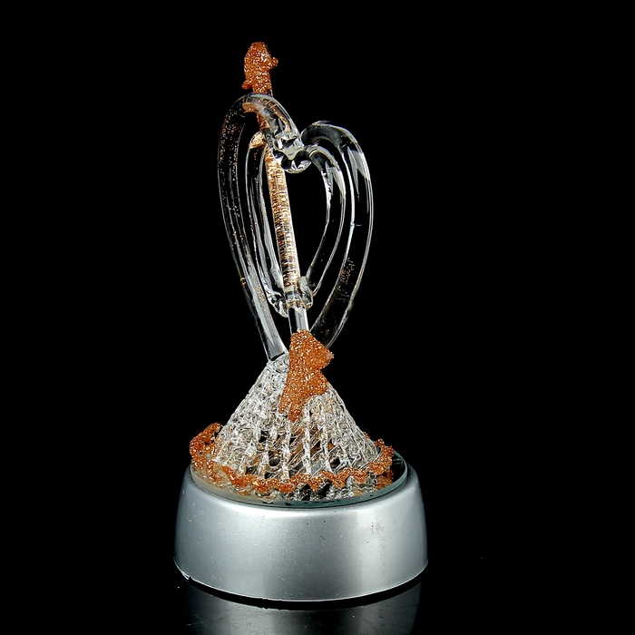 Сувенир "Два сердца на кружеве" со светом