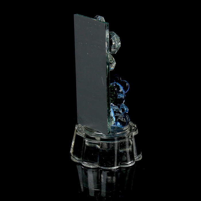 Сувенир "Мишка у цветка" со светом, МИКС