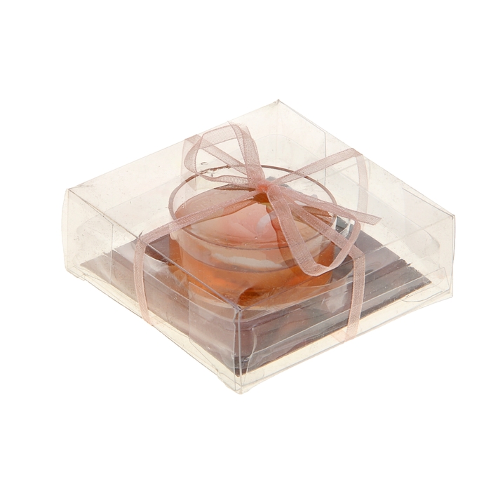 Свеча гелевая "Цветочек", цвет оранжевый