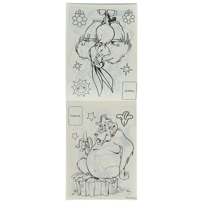 Раскраска формат A6 10 листов с наклейками Животные МИКС