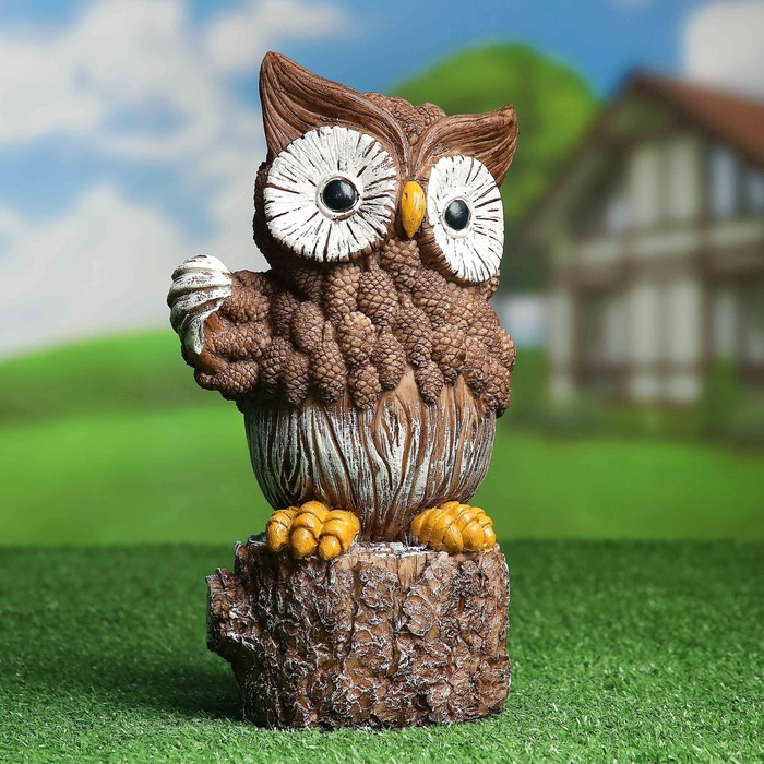 Садовая фигура "Сова на пеньке"