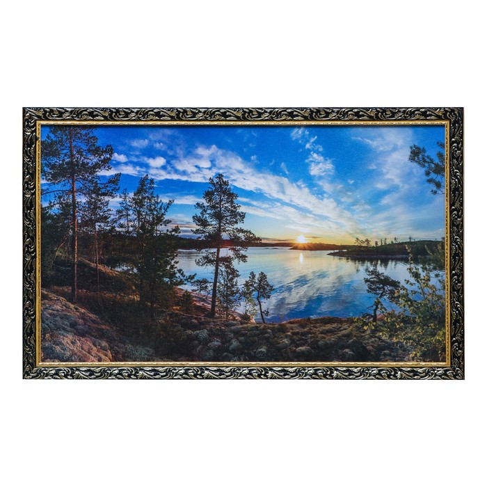 Картина Рассвет над озером 60*100 см