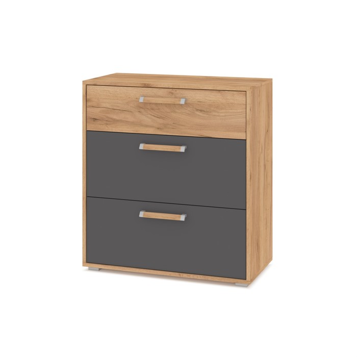 

Комод Флорида с 3-мя ящиками, 782х360х850 Золотой дуб/графит