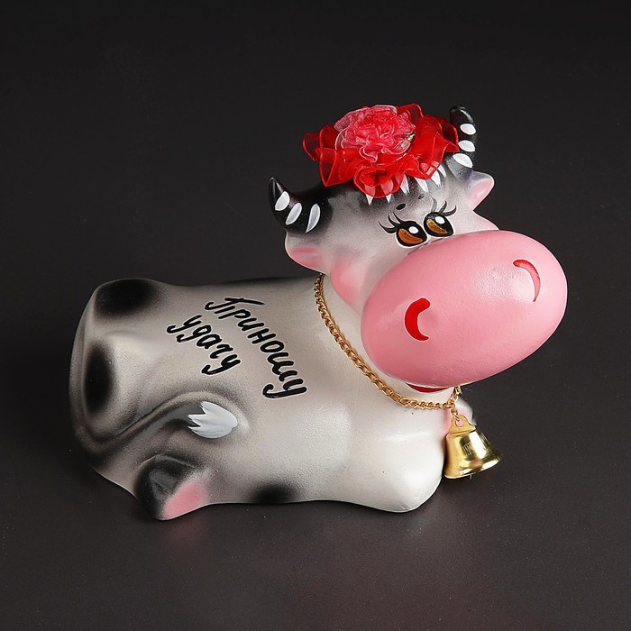 Копилка "Нарядная корова на лугу", микс