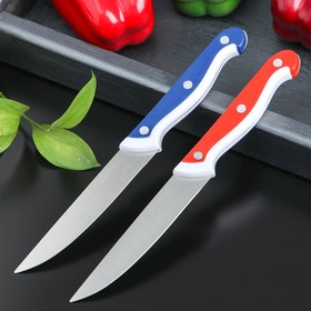 Нож кухонный «Волна», лезвие 10 см, цвет МИКС Ош