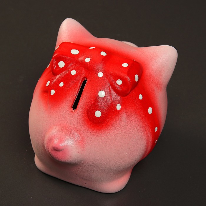 Копилка "Свинка с бантиком" малая, микс