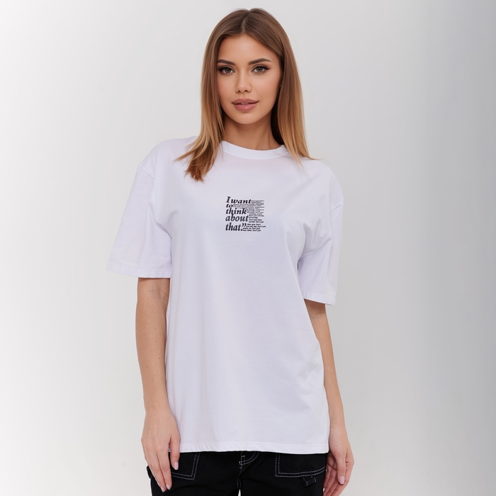 

Футболка женская, цвет белый, размер ONE SIZE (42-46)
