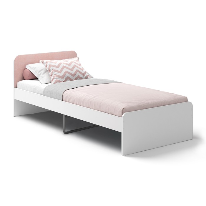 Кровать Romack Home, без основания, 200х90 см, велюр, цвет розовый