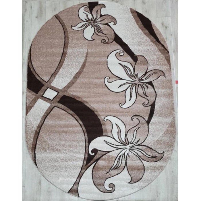 

Ковёр овальный AVRORA, размер 100x200 см, дизайн beige/beige