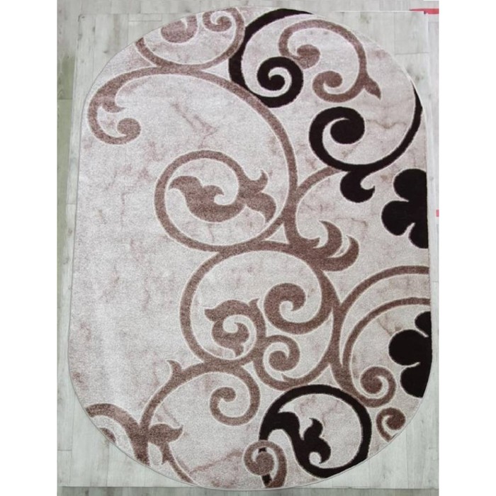 

Ковёр овальный AVRORA, размер 100x200 см, дизайн beige/beige