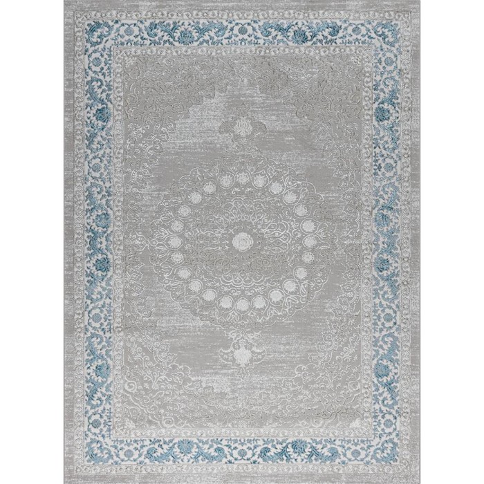 

Ковёр прямоугольный ELIZA, размер 200x290 см, дизайн blue fls/cream fls