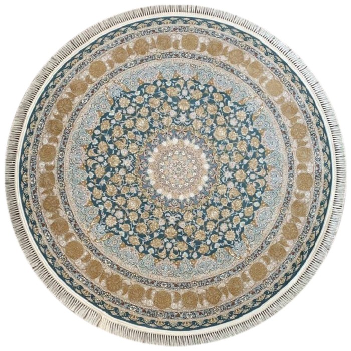 

Ковёр круглый MASHAD, размер 150x150 см, дизайн blue/gray