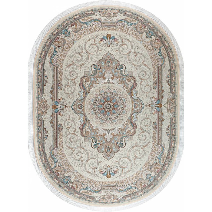 

Ковёр овальный MASHAD, размер 200x400 см, дизайн cream