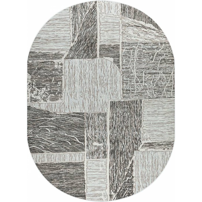 

Ковёр овальный RIMMA LUX, размер 160x300 см, дизайн l.grey/grey