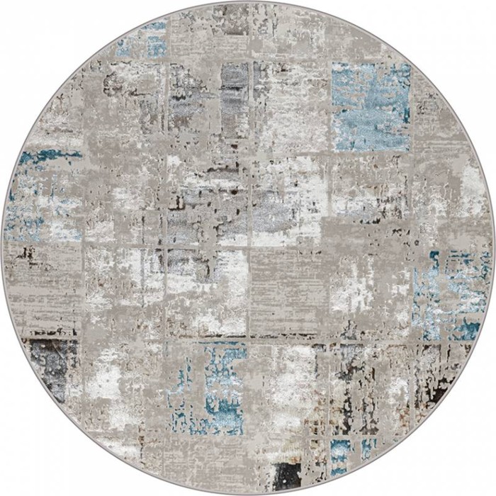 

Ковёр круглый ROMA, размер 200x200 см, дизайн blue fls/beige fls