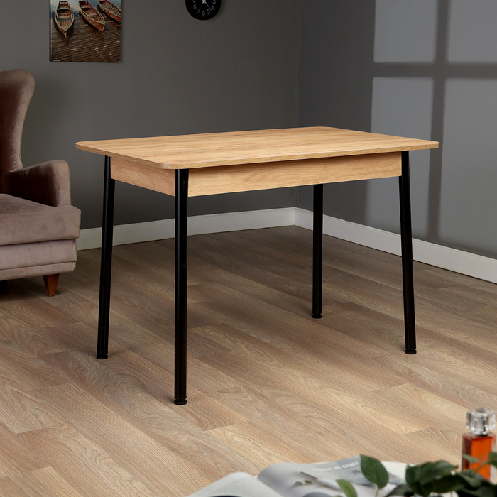 Стол кухонный Лион 1 1100х700х750 Дуб крафт золото 4632₽