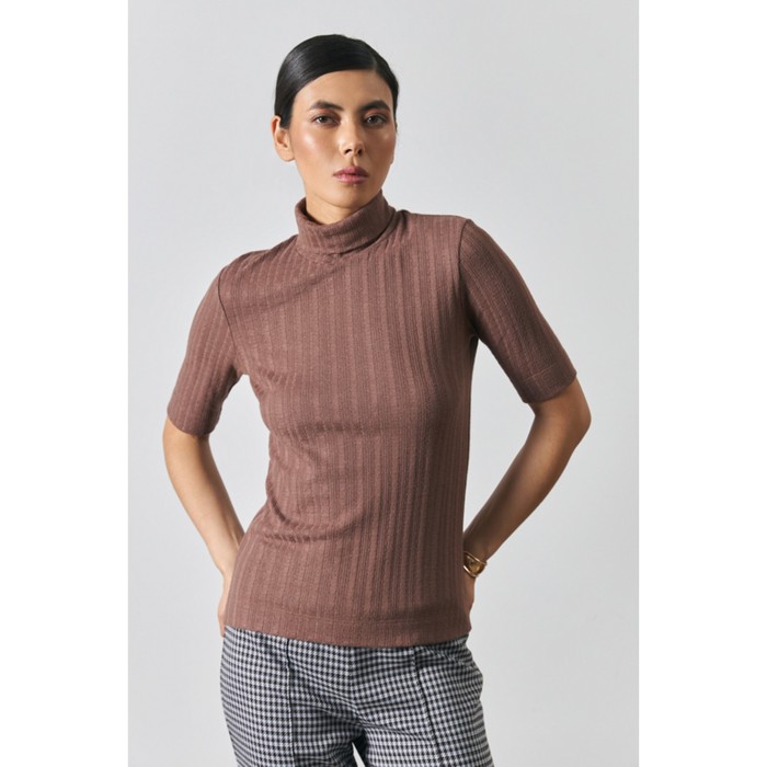 

Водолазка женская с коротким рукавом Eliseeva Olesya, размер 54, цвет коричневый