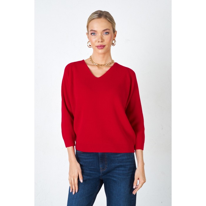 цена Пуловер женский Eliseeva Olesya, размер 42-44, цвет красный