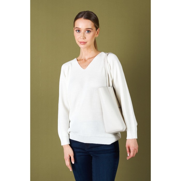 цена Пуловер женский Eliseeva Olesya, размер 54-56, цвет белый