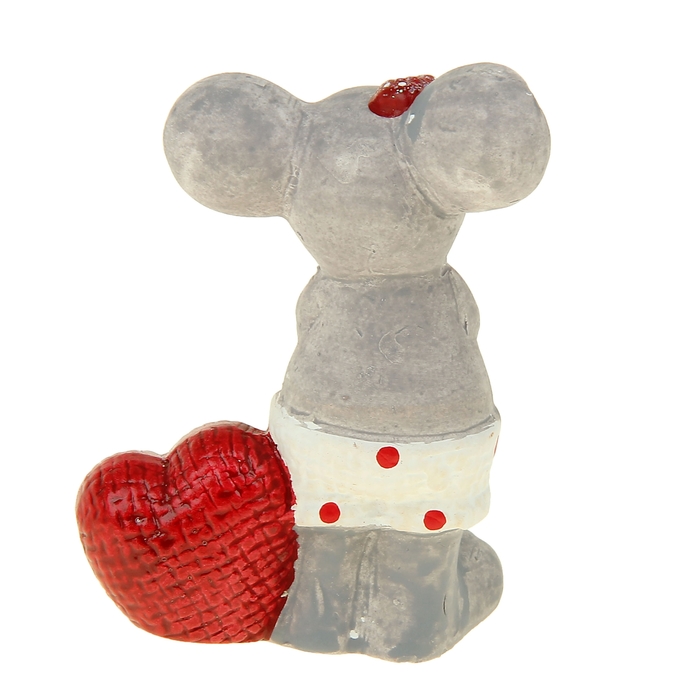 Сувенир "Мышка с сердцем" МИКС