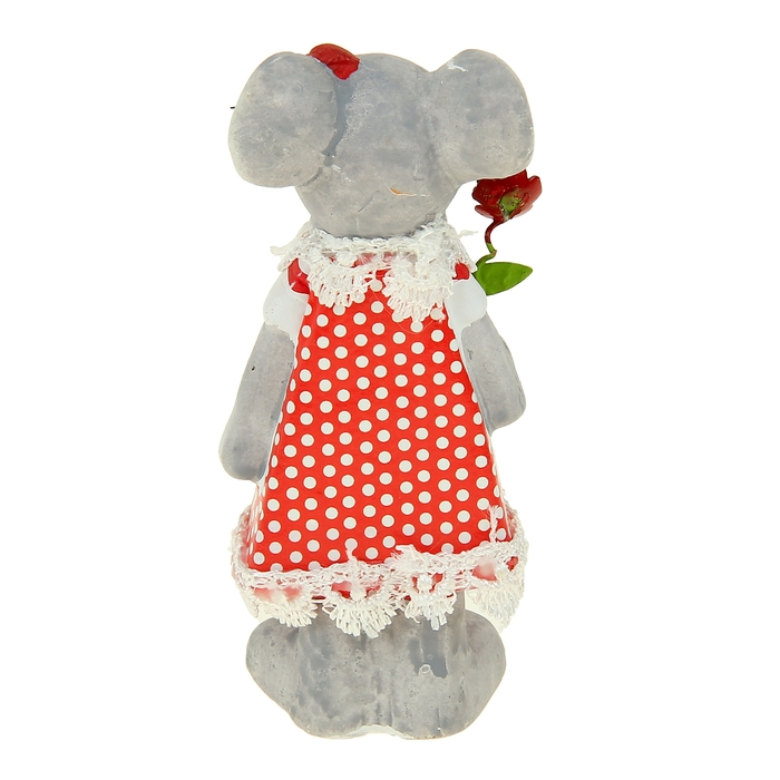 Сувенир "Мышка с розочкой/ с сердечком на пружинке", МИКС
