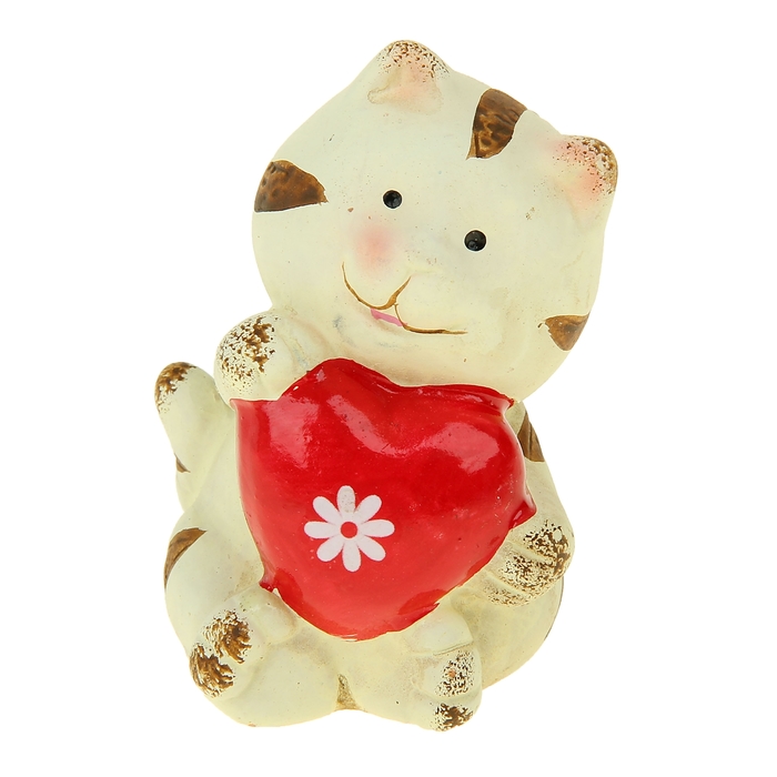 Сувенир "Котик с сердцем" МИКС