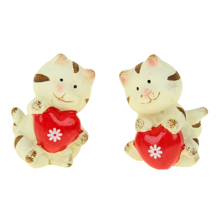 Сувенир "Котик с сердцем" МИКС