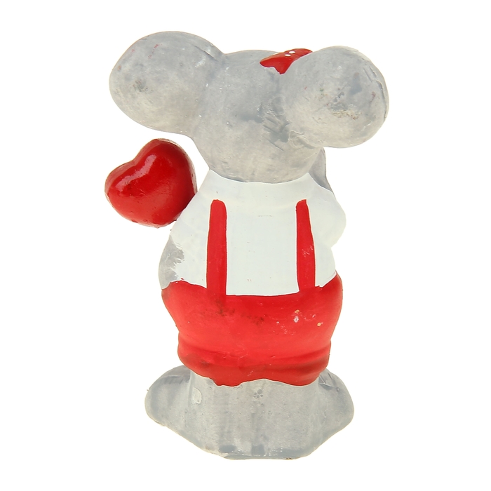 Сувенир "Мышка с сердцем на пружинке" МИКС