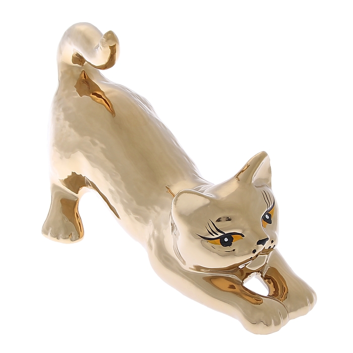 Сувенир "Кошка Цаца" булат, золото