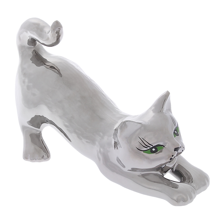 Сувенир "Кошка Цаца" булат, серебро