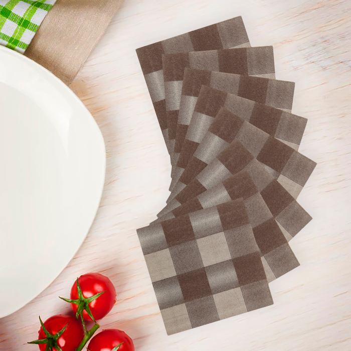 Салфетки бумажные (набор 20 шт) &quot;В клетку&quot; 33*33 см