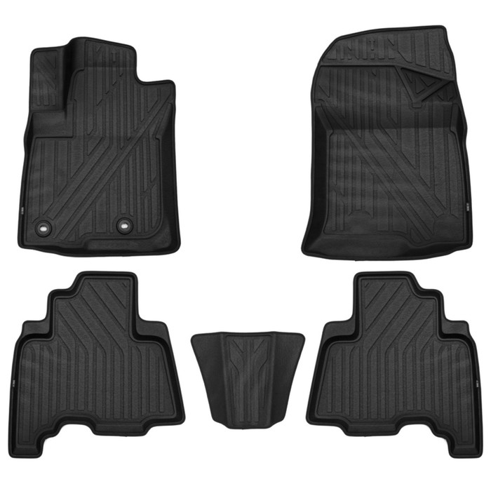 

Коврики Kvest 3D в салон для Toyota LC-150 Prado, 2013-, 5 шт, черный, серый