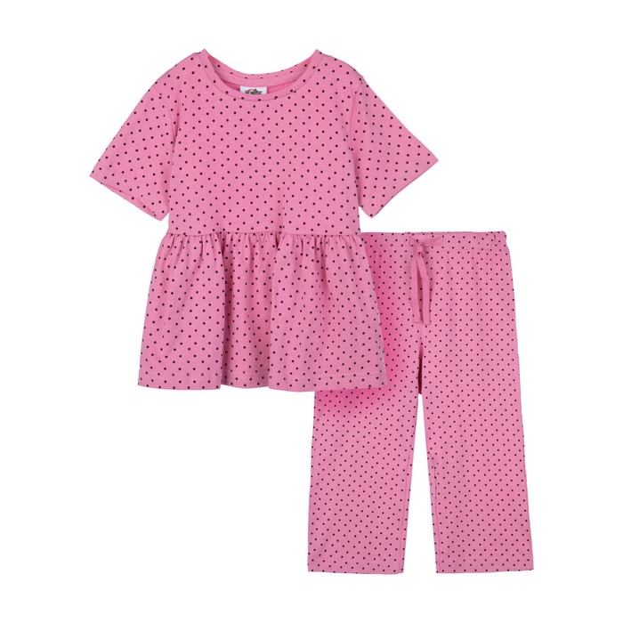 Пижама для девочки PlayToday: футболка и брюки, рост 98 см
