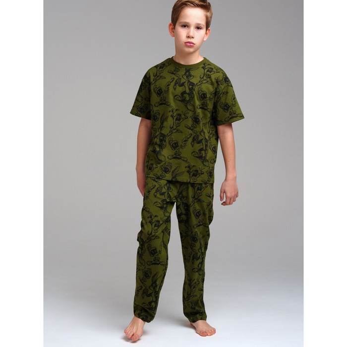 Пижама для мальчика PlayToday: футболка и брюки, рост 164 см
