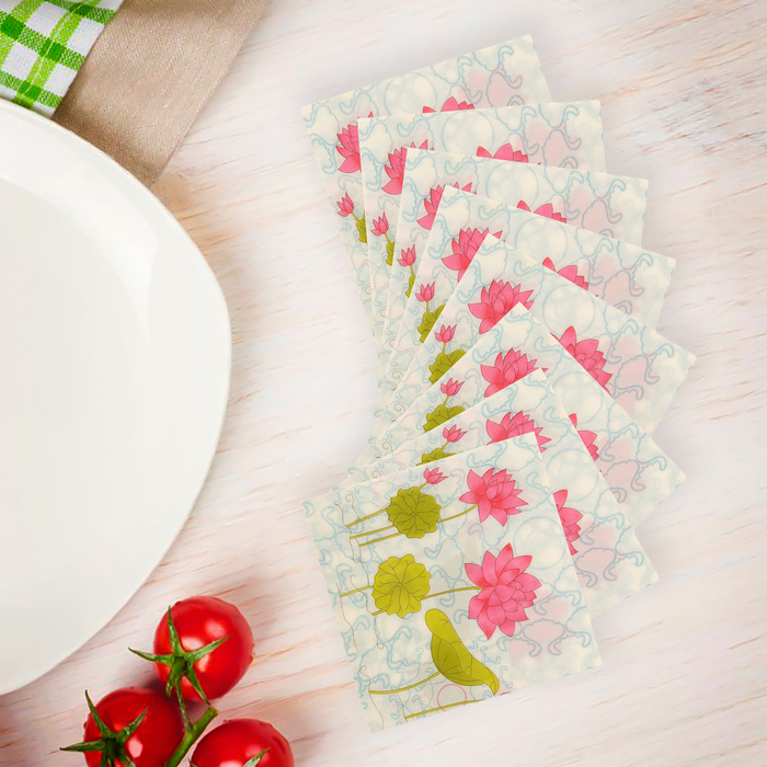 Салфетки бумажные (набор 20 шт) &quot;Кувшинки&quot; 33*33 см