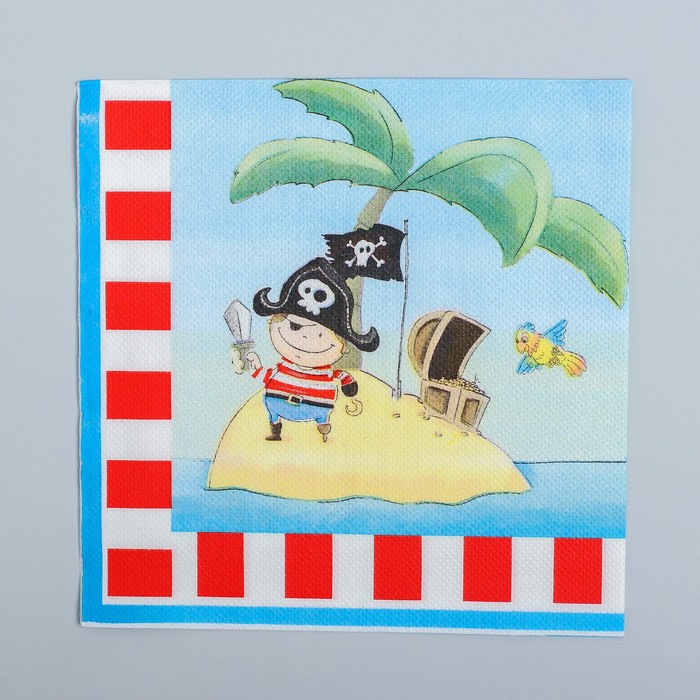 Салфетки бумажные (набор 20 шт) &quot;Пираты&quot;, 33*33 см