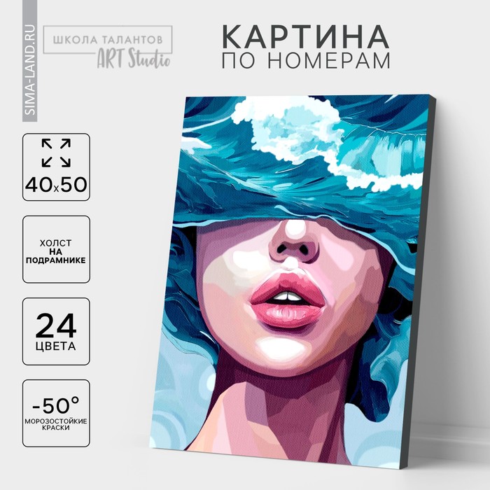 Картина по номерам на холсте с подрамником Девушка 40 х 50 см 879₽