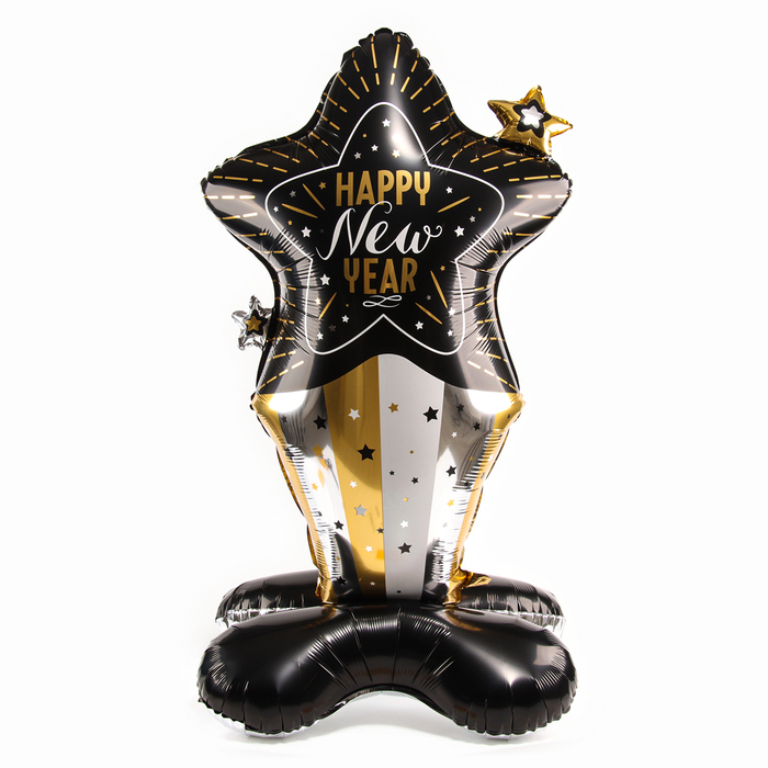 Шар фольгированный 68 «Новогодняя звезда», на подставке шар фольгированный 22 русалочка на подставке