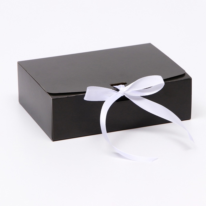 Коробка складная «Чёрная», 16,5 х 12,5 х 5 см складная коробка конверт чёрная 22 х 16 х 5 см