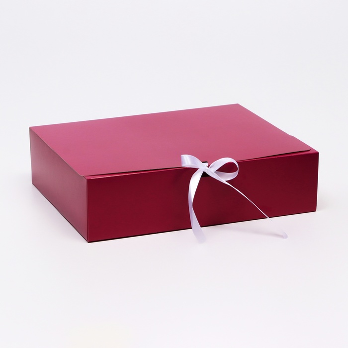 коробка складная тиффани 31 х 24 5 х 9 см Коробка складная «Бордовая», 31 х 24,5 х 9 см