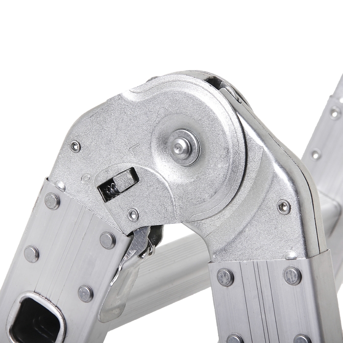 Лестница шарнирная TUNDRA comfort, 4х4 ступеней, алюминиевая