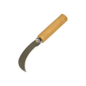 Нож садовый, 18 см, толщина лезвия 1 мм, с деревянными ручками