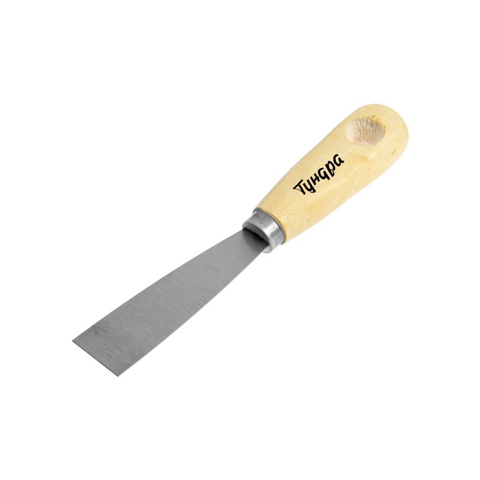 Шпатель малярный TUNDRA basic, 25 мм, металл, ручка дерево