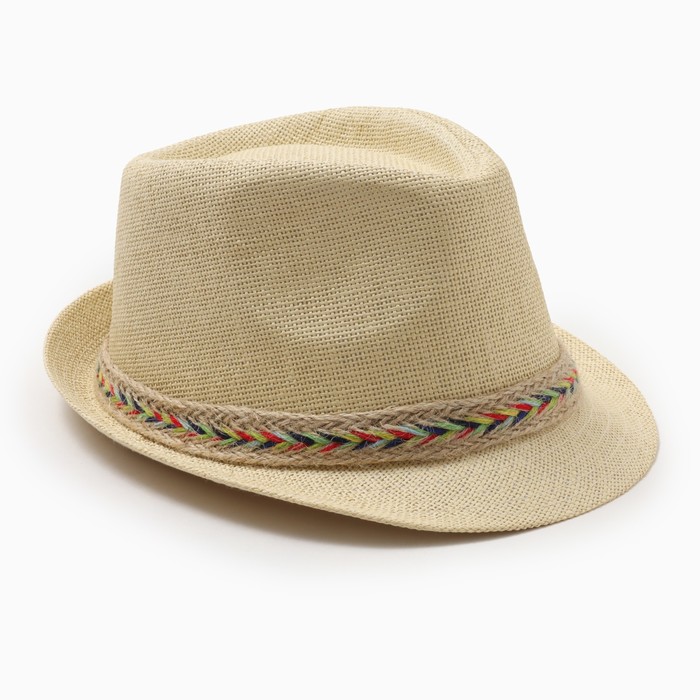 Шляпа мужская MINAKU, цвет бежевый, р-р 58 фото