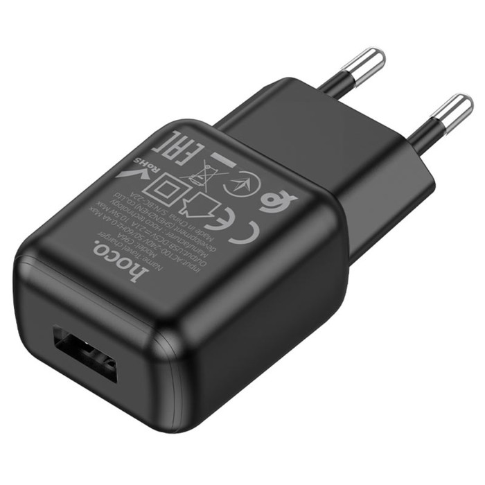 

Сетевое зарядное устройство Hoco C96A, 1 USB, 2.1 А, чёрное