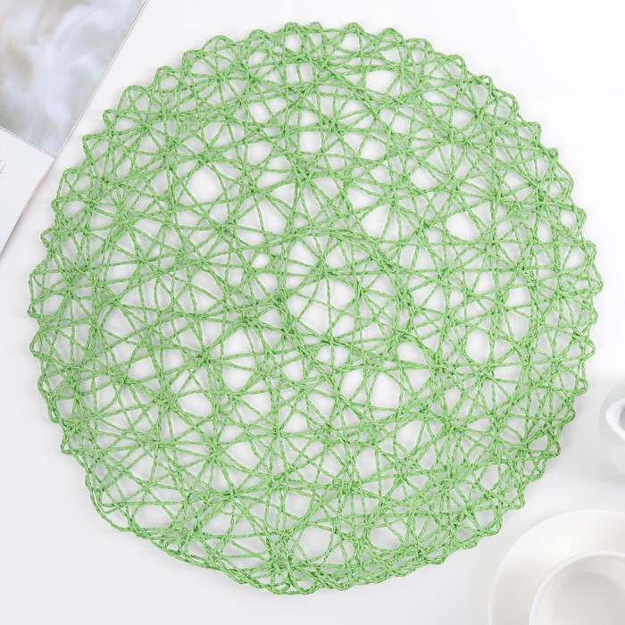 Салфетка кухонная "Одуванчик" 38х38 см, цвет зеленый