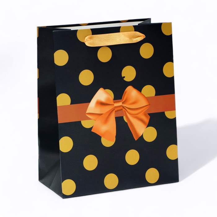 Пакет ламинированный Горох на черном MS 18 23 10 см 64₽