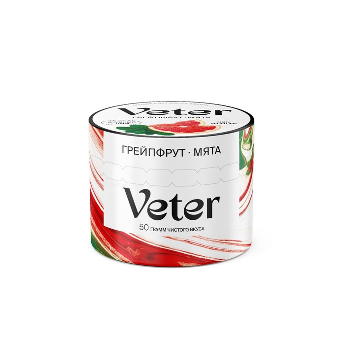 

Бестабачная безникотиновая смесь VETER "Грейпфрут-Мята" 50 г
