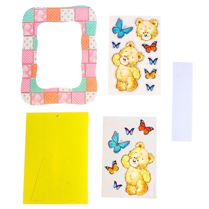 3D картина - объемная аппликация "Радостный мишка"